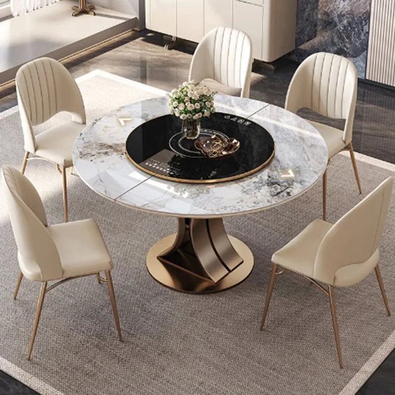 Round Large Size Dining Table Decoration Universal Writing Service Clean Dining Table Cheap Mesas De Jantar Room Decorations