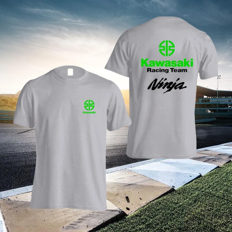 

Bestselling Kawasaki Motorcycle T-shirt Adult Summer Fashion Motorcycle Riding T-shirt Loose Casual Round Neck Short Sleeve
