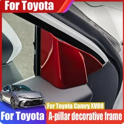 For Toyota Camry XV80 2024 Car door A pillar triangular cover Front window horn decorative frame sticker Interior