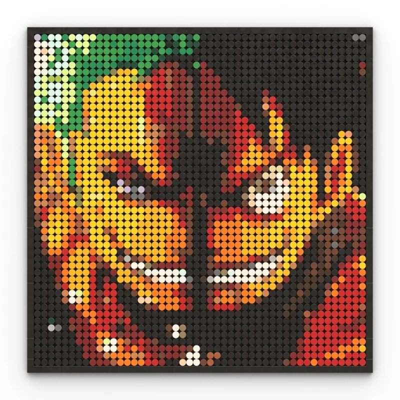 Anime Figures One Piece Luffy Brook Nami Robin Sanji Franky Blocks Brick Pixel Art Decoration Toys Kids Christmas Birthday Gifts