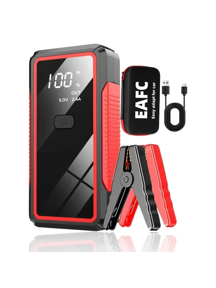EAFC 2000A Peak Car Jump Starter & 10000 mAh tragbare Powerbank – Boost 12 V Benzin 6,0 l / Diesel 4,0 l Fahrzeuge