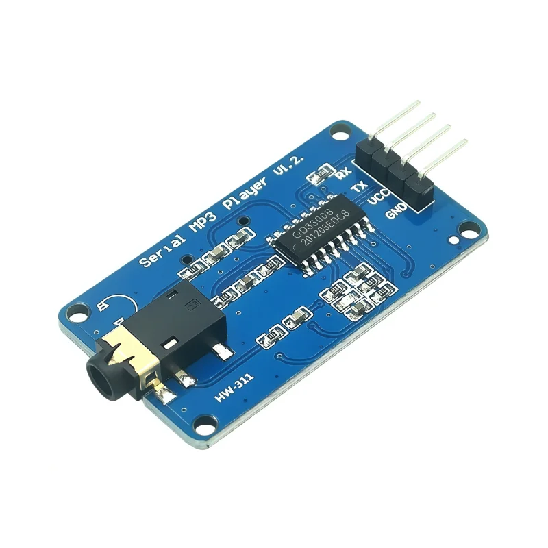 YX5300 is compatible with YX6300 UART TTL serial MP3 music player module and Micro SD-UART controller module.