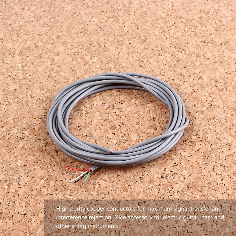 

3 Meter Pickup Cable Wiring Guitar Shielded Wire Hookup for Lightweight String Instrument Accessory