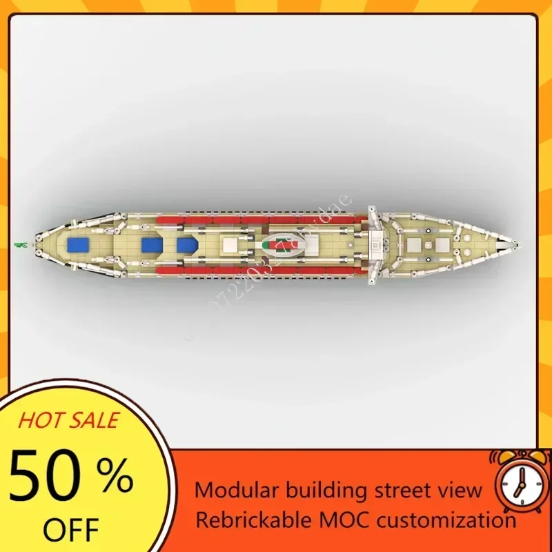 1907 pièces MOC Andrea Doria modèle de navire de guerre personnalisé blocs de construction ensemble de Puzzle-bricolage assemblage technique créatif enfants cadeau de noël