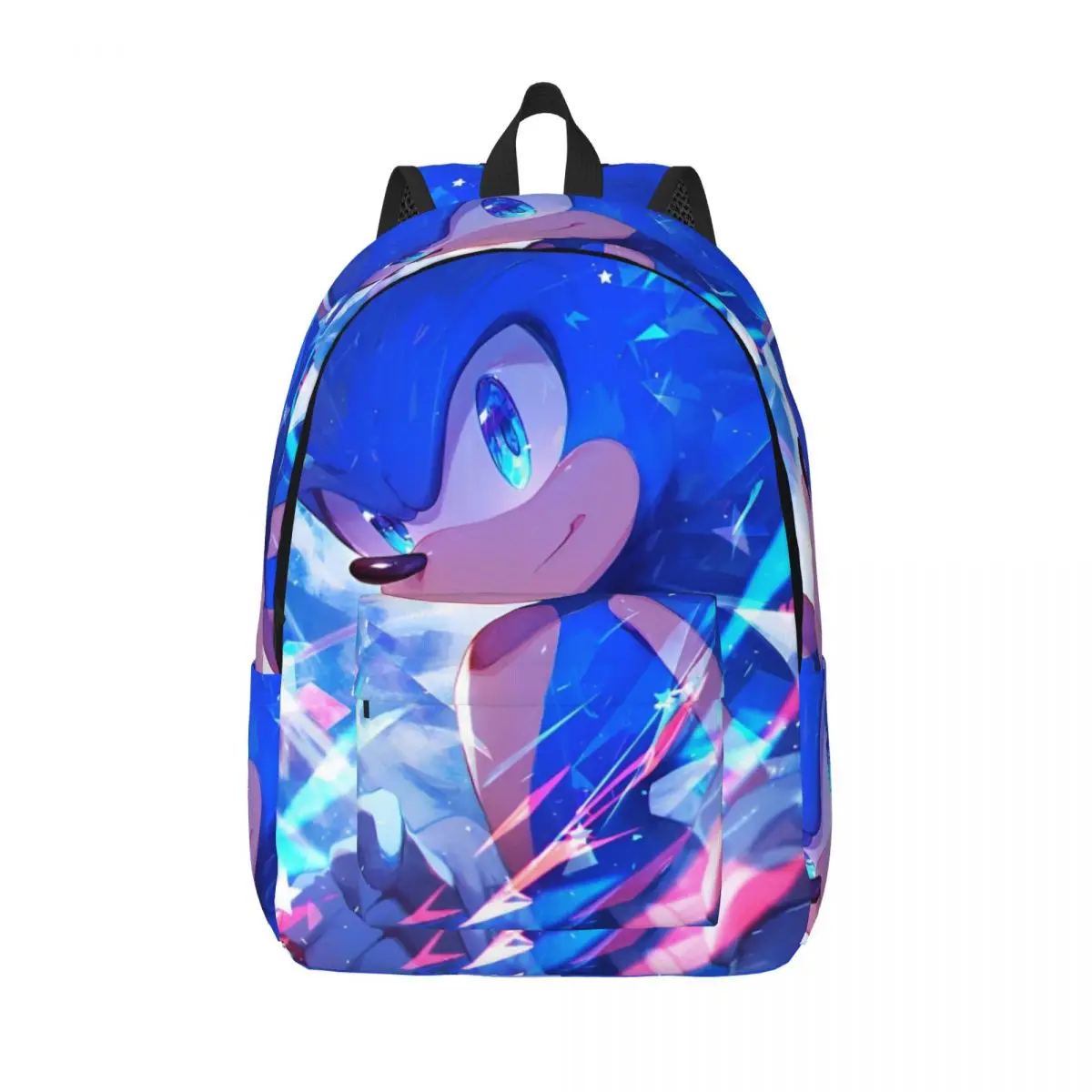 Blue Cat Game Backpack Middle High College School Student Cartoon Book Bags Teens Daypack Outdoor