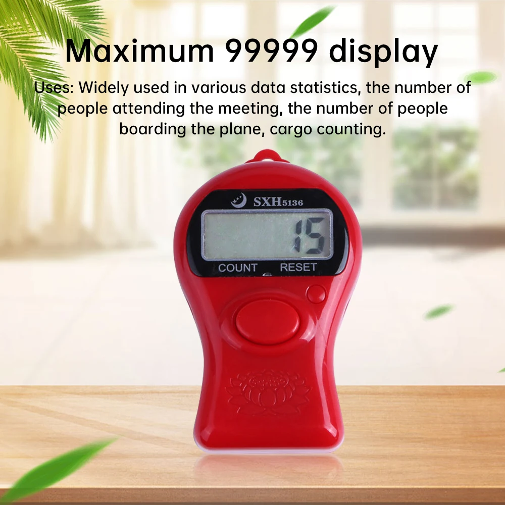 5 Digits Counter Stitch Marker Row Finger Precision LCD Electronic Digital Count Meter Portable Mini Knitting Sewing Tools