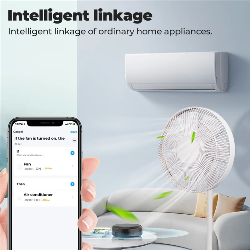 

Tuya Wifi Infrared Remote Control RF433/315Mhz For TV Air Conditioner Smart Life Google Home For Alexa Togethe-AU47