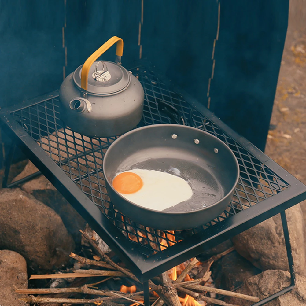 

Решетка для гриля для костра, складная решетка для лагеря, гриль для костра, стойка для приготовления пищи на открытом воздухе, кемпинга, приготовления пищи, костра