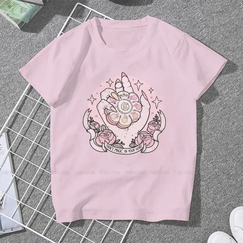 Magic In Your Heart Women Tshirts Ojamajo Doremi Grunge Vintage Female Clothing Large Cotton Graphic Short Sleeve