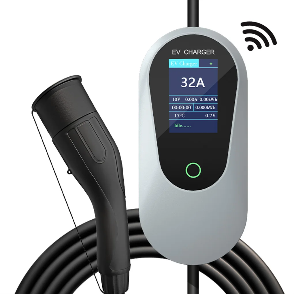 

Type-2 Portable EV Charger 22KW 32A Type2 Electric Car Charger 3Phase Fast Charging Cable Bluetooth WiFi Control