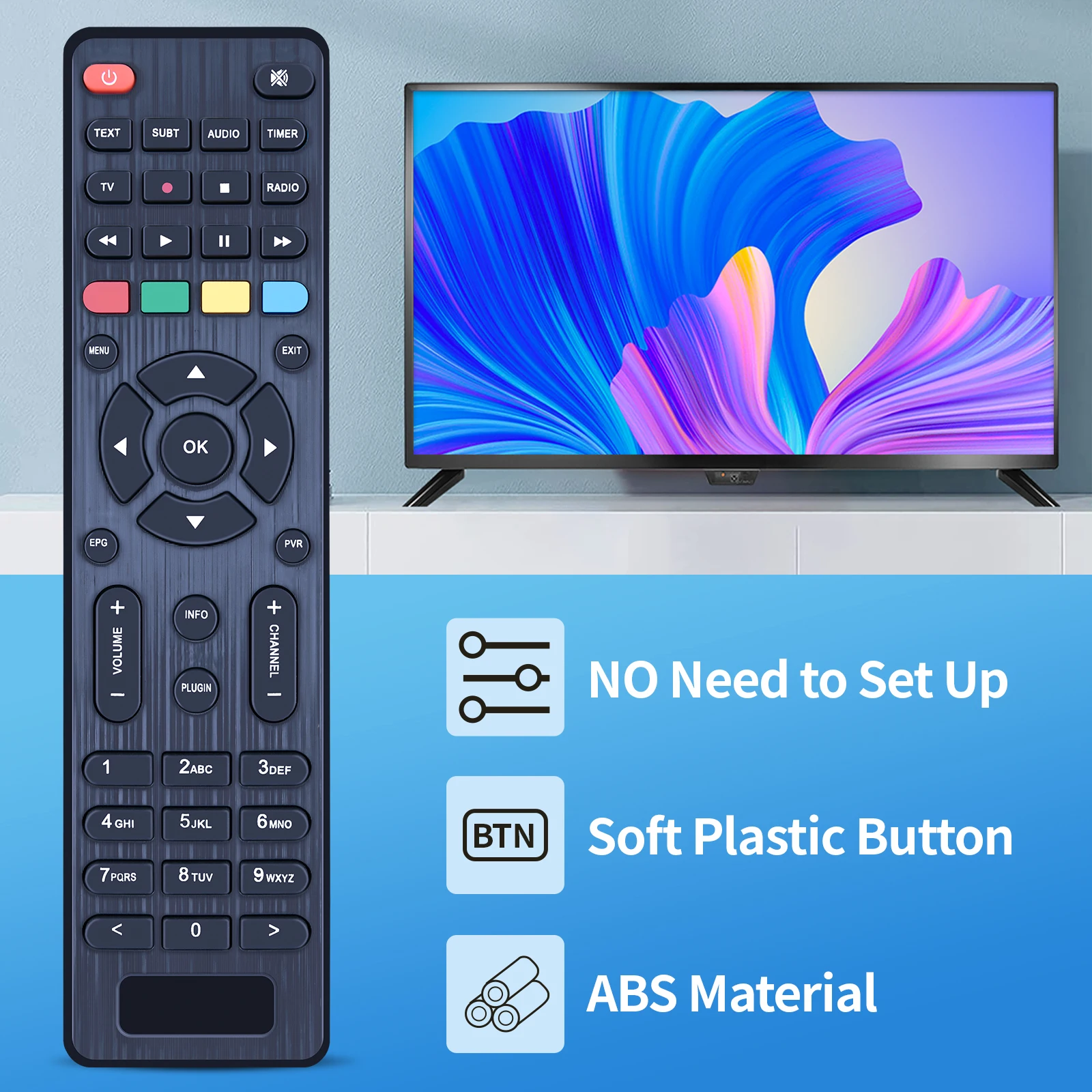 Remote Control Untuk Amiko DVBT2 VIPERCOMBO VIPER SLIM DVBS2, VIPERT2C Set-top Box