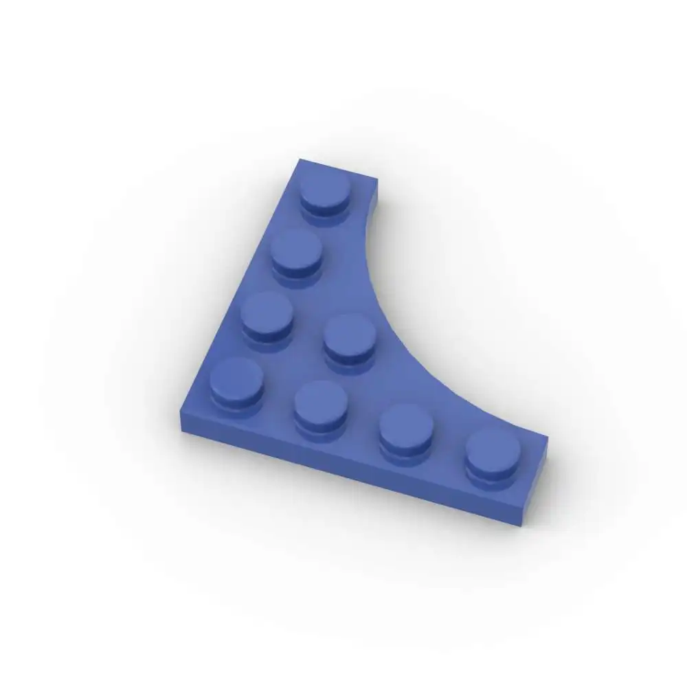 Moc 10 pçs parte tijolos 35044 4x4 placa blocos de construção kit com 3x3 tijolos recorte curvo montar brinquedo diy crianças presentes aniversário