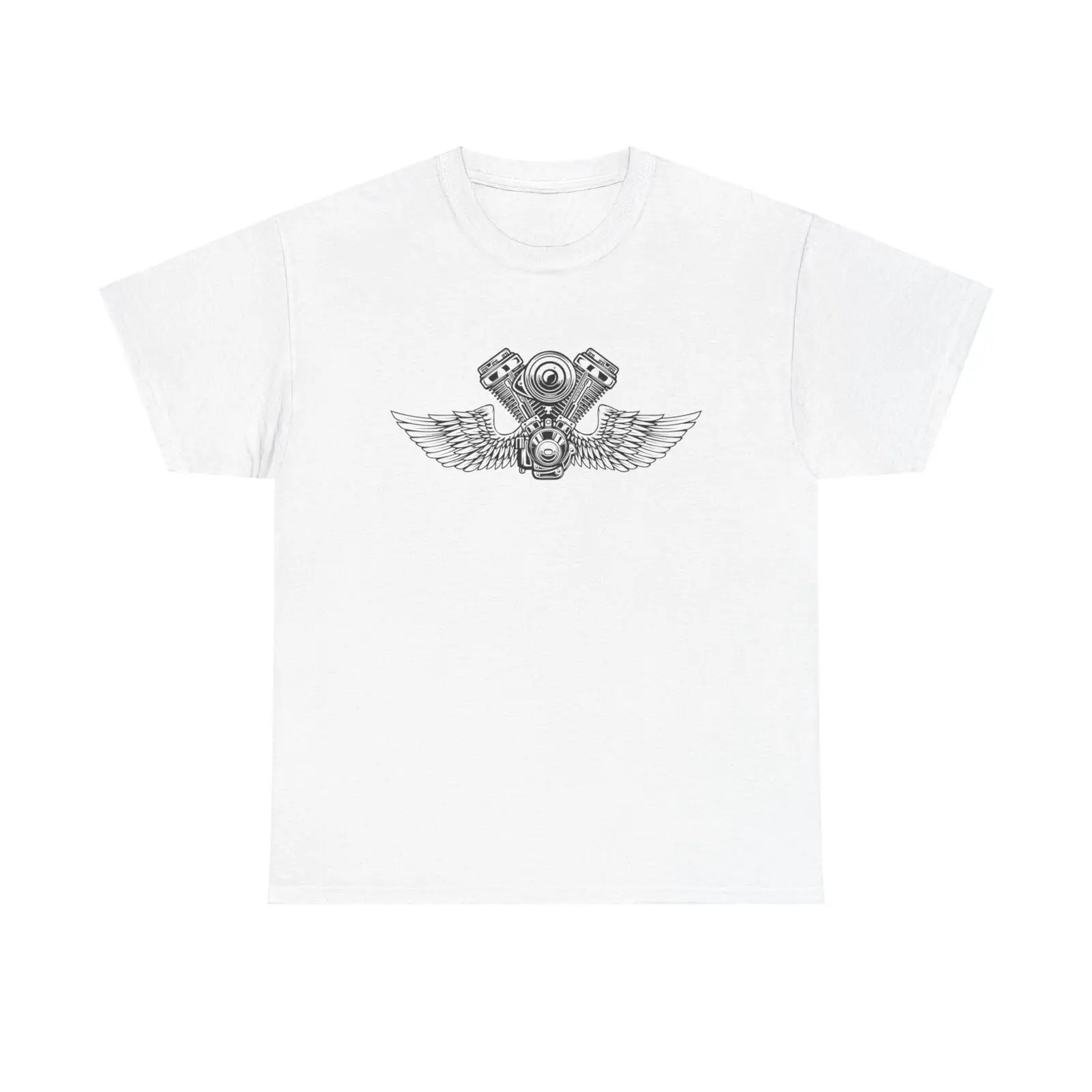 

Engineered to Fly T-Shirt - motorcycle biker engine wings freedom vintage