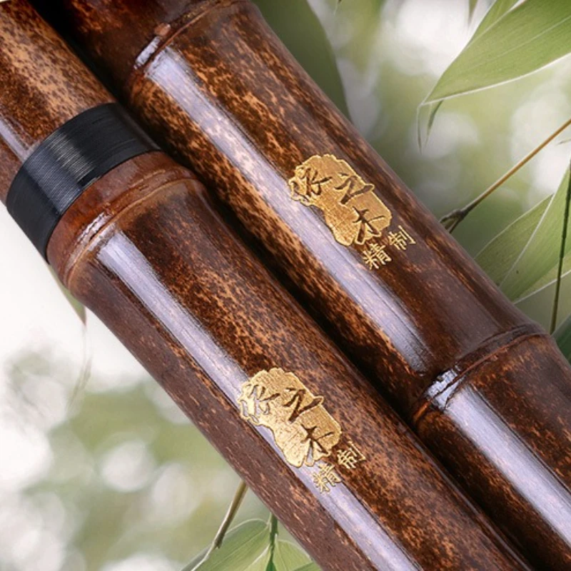 Double Section 8 Holes Bamboo Flute G/F Key Vertical Blowing Xiao Professional Musical Instrument Traditional Flute for Beginner