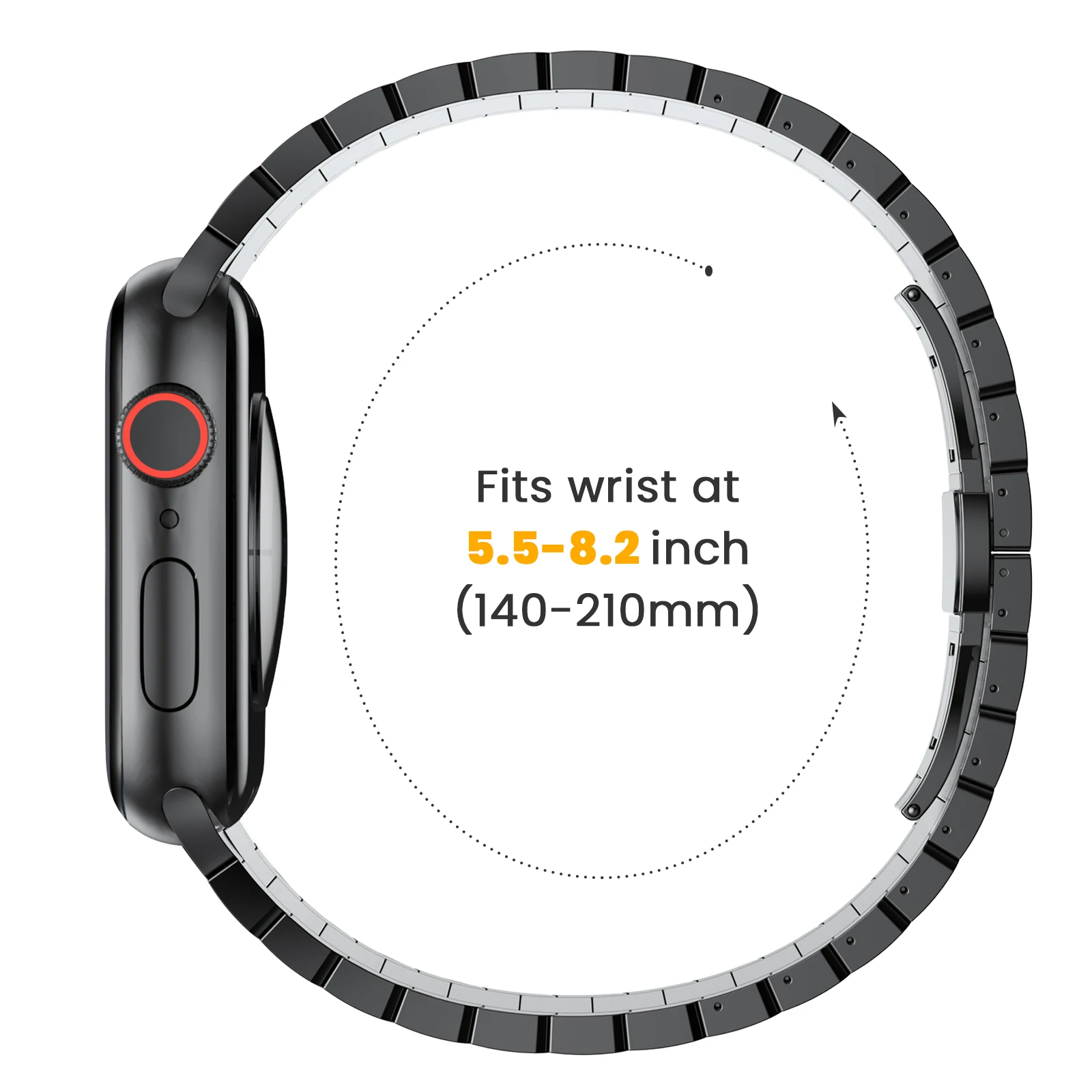 Pulseira de metal de liga de titânio para apple watch ultra 49mm 8 7 45mm pulseira de aço inoxidável iwatch 6 5 4 se 44mm 42mm