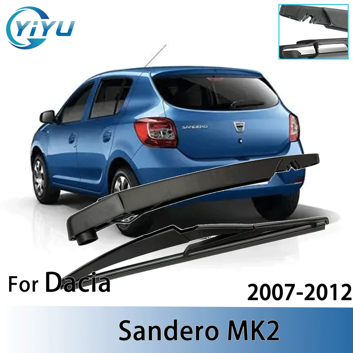 

1/2 шт., комплект рычагов стеклоочистителя заднего стекла для Dacia Sandero MK2 2007-2012, щетки стеклоочистителей лобового стекла