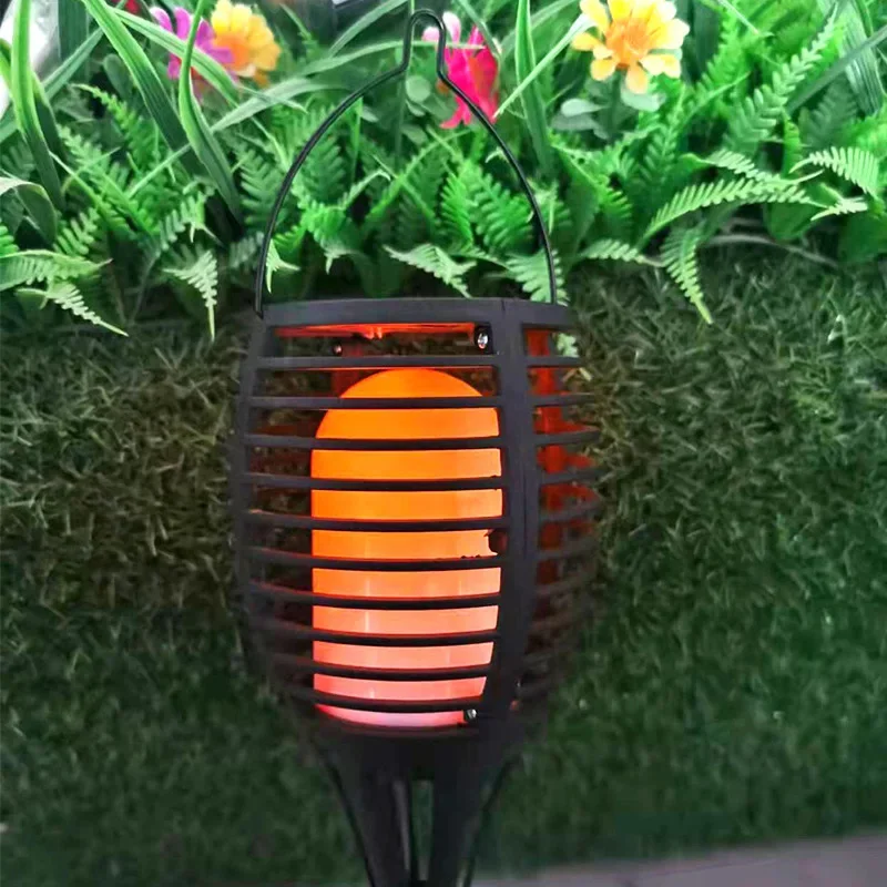

Waterproof Lighting LED Solar Courtyard Personalized Flame Lamp Garden Park Villa Ground Glass Lawn Flame Lamp