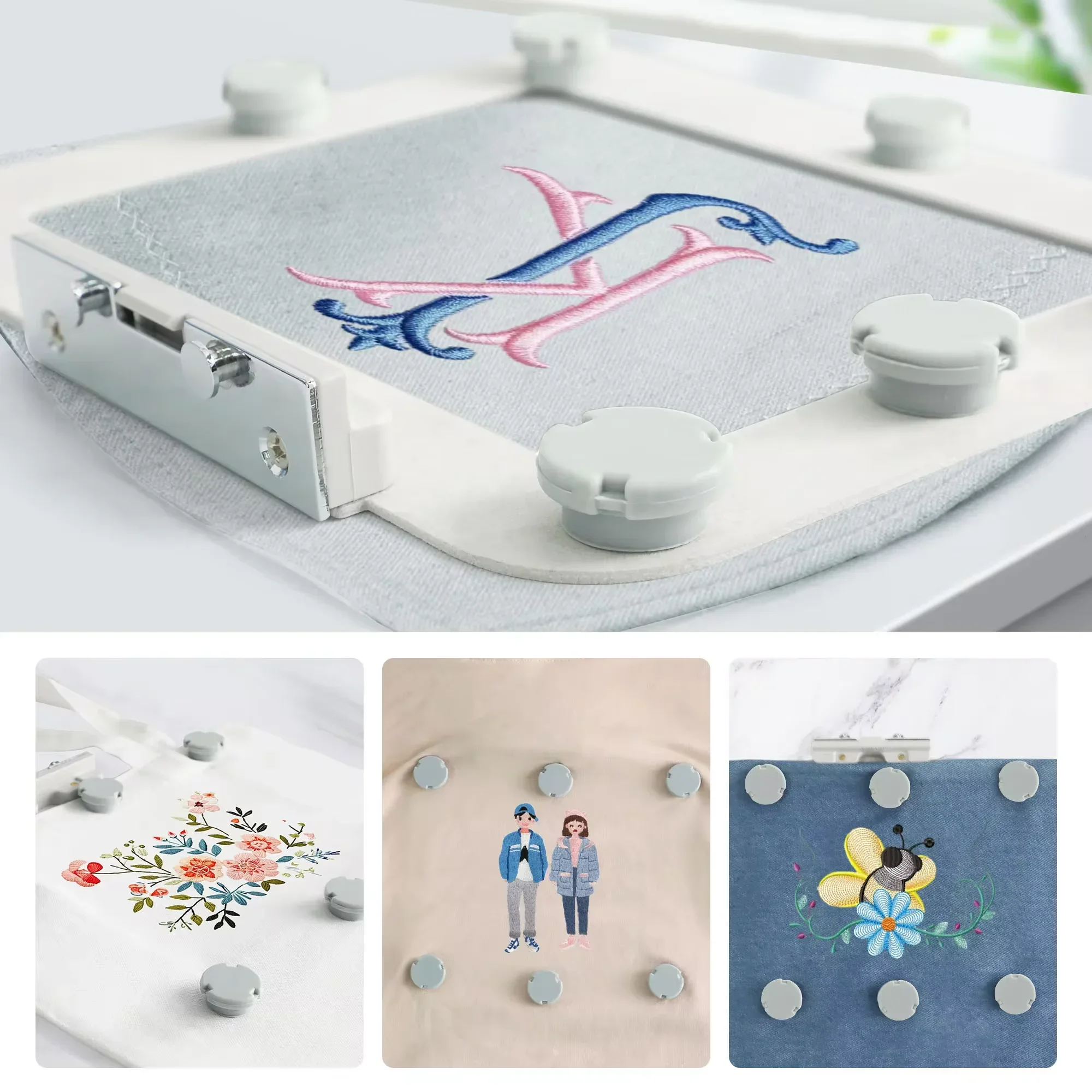 SA434M magnetic embroidery frame 5x7inch 100x100mm for Brother NV950 M230E M280D M240ED 500D 97E 955 PE300S SE600 SE625 SE400 - view 6
