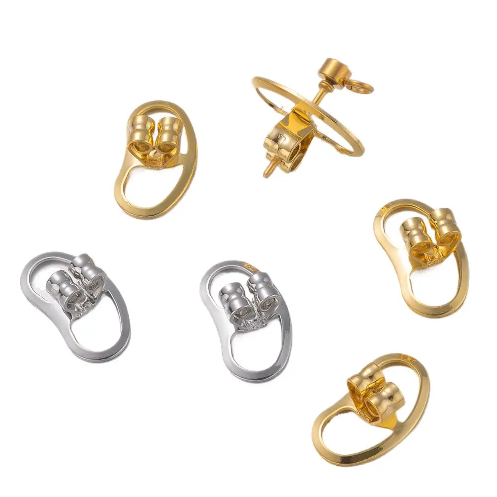 

4 шт., замена сережек для больших сережек, шпильки для ушей, подножки для сережек с пирсингом, защитная пробка для ювелирных аксессуаров