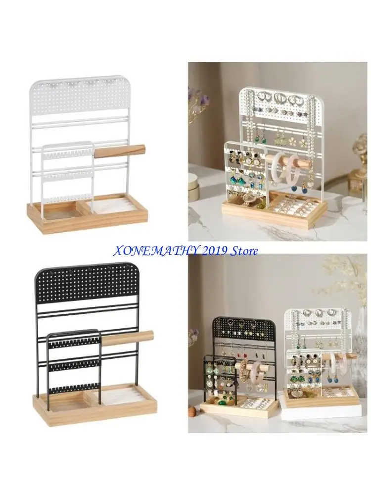 

F42F Fashionable Necklace Display Stand with Multiple Slots Handy Jewelry Rack