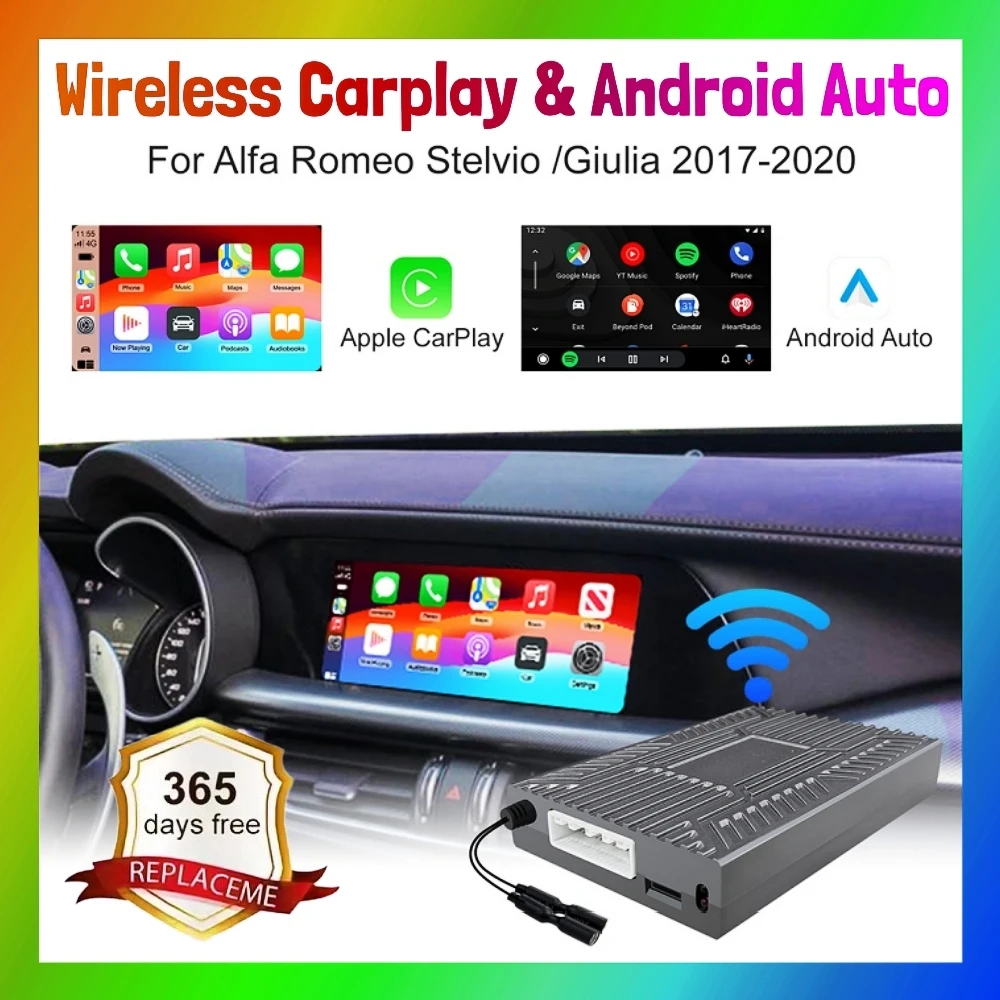 Model Kit Alfa Romeo - ANYFAR กล่องฟังก์ชั่น Carplay Android Auto ไร้สายรุ่นใหม่