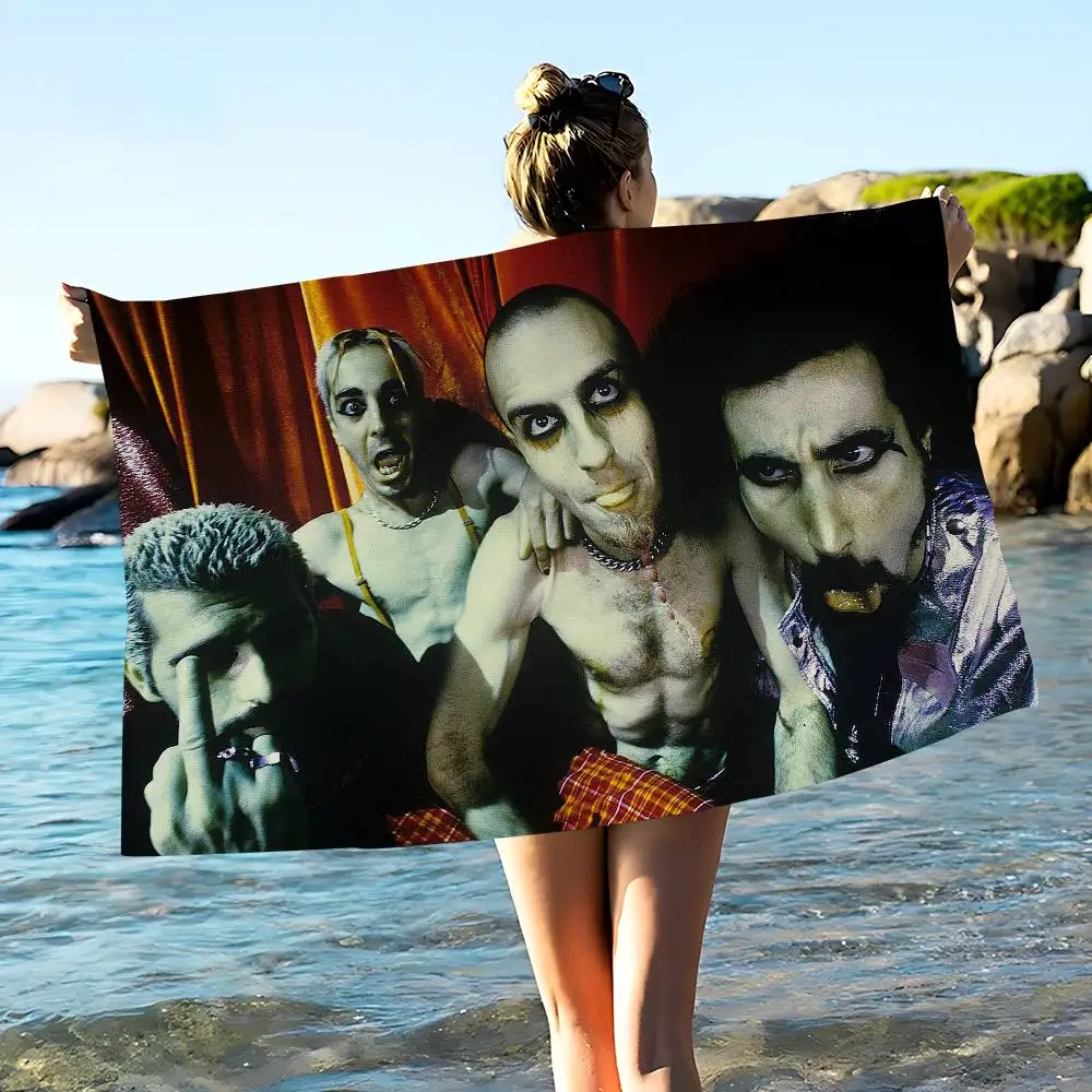 S-System of a D-Down Band Microfiber Beach Towel Absorbent Quick dry Soft Yoga Swimming Resort Mountain Climbing Towel