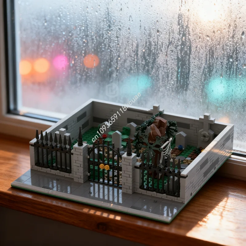 

546pcs MOC Modular Graveyard Modulared Model Building Christmas gifts blocks Architecture creative Education toys Kids Birthday