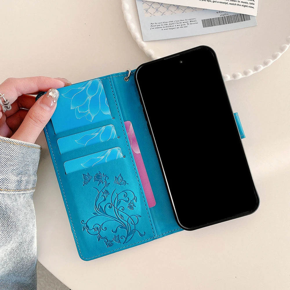 

Foldable viewing stand Phone Case for Xiaomi Redmi Note 15 Pro K90 ProMax Note 14S K70 Ultra Cases embossed butterfly flip Funda
