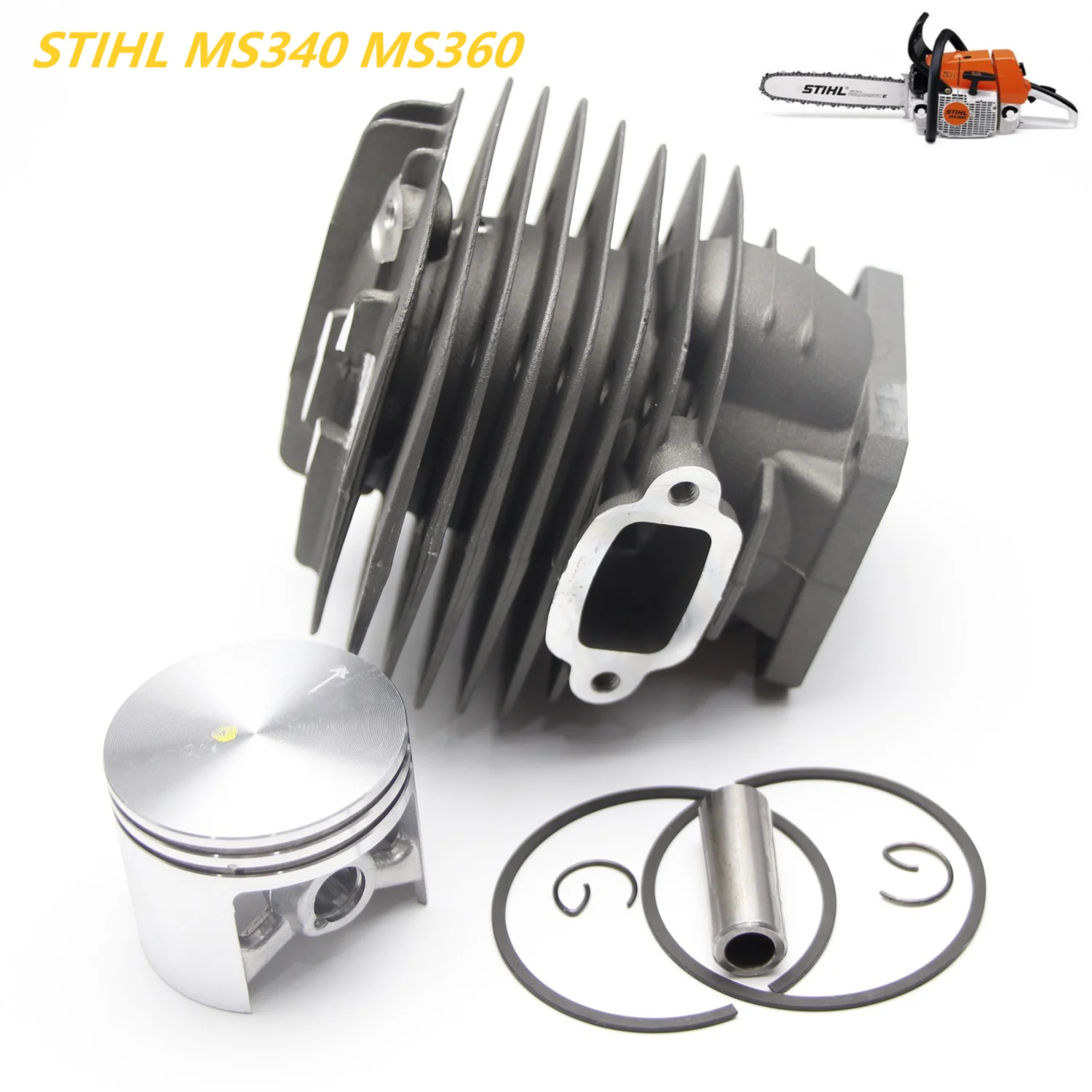 48mm Cylinder Piston Pin Ring Kit Fit For Stihl MS 034 036 034AV 034 SUPER MS360 Chainsaw Spare Parts Engine Motor 11250201206