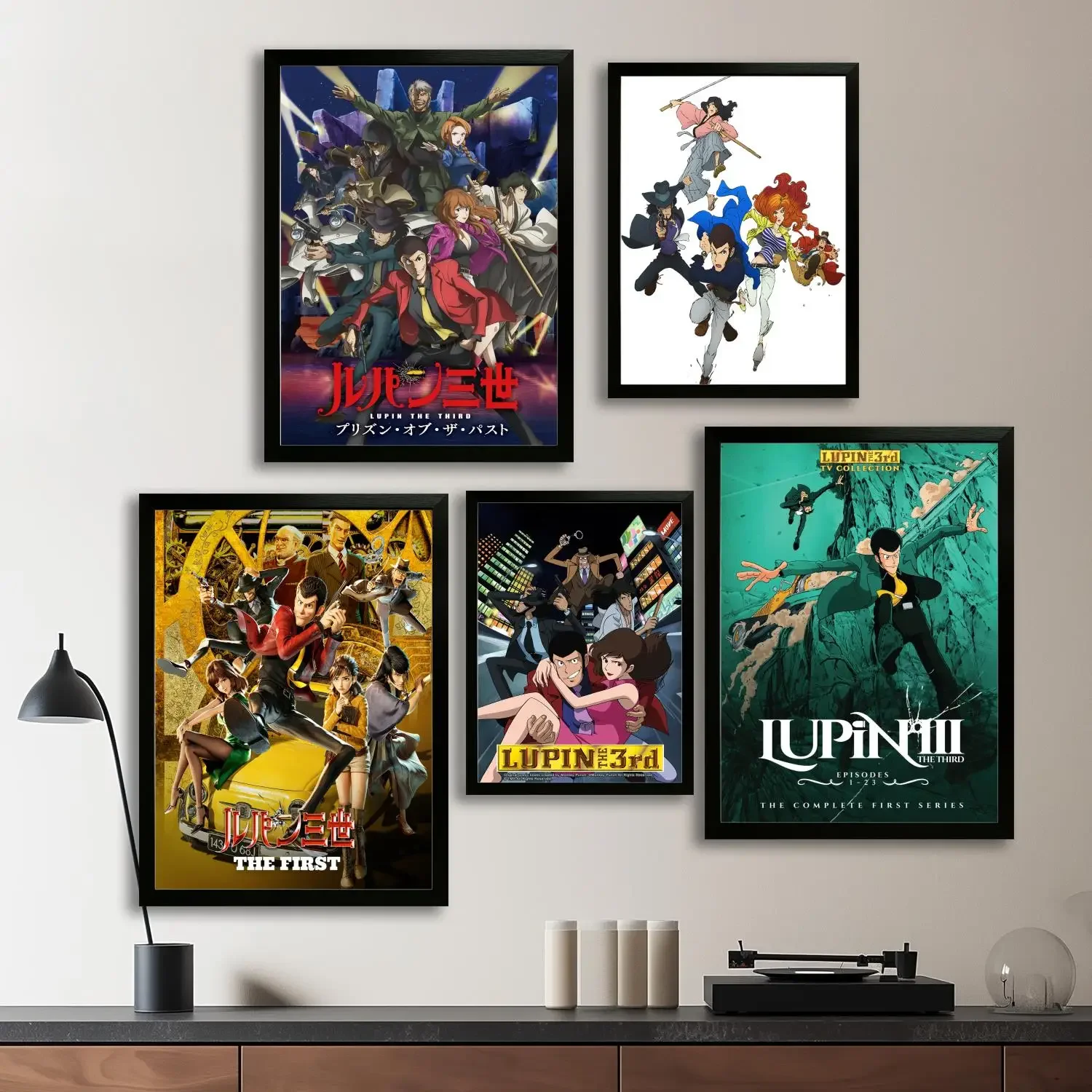 lupin the 3rd cartoon Canvas Art Poster and Wall Art Picture Print, Modern Family Bedroom Decor Posters,Decorative painting