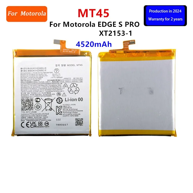 100% Original MT45 4520mAh Battery For Motorola EDGE S PRO XT2153-1  Phone Batteries