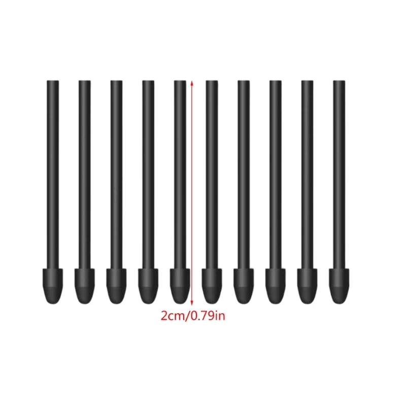 10Pcs Replacement Pen Refill Sensitive Fine Nib Pen Tips Replacement for PW517 For HUION PW517 Kamvas 12/13/16/22