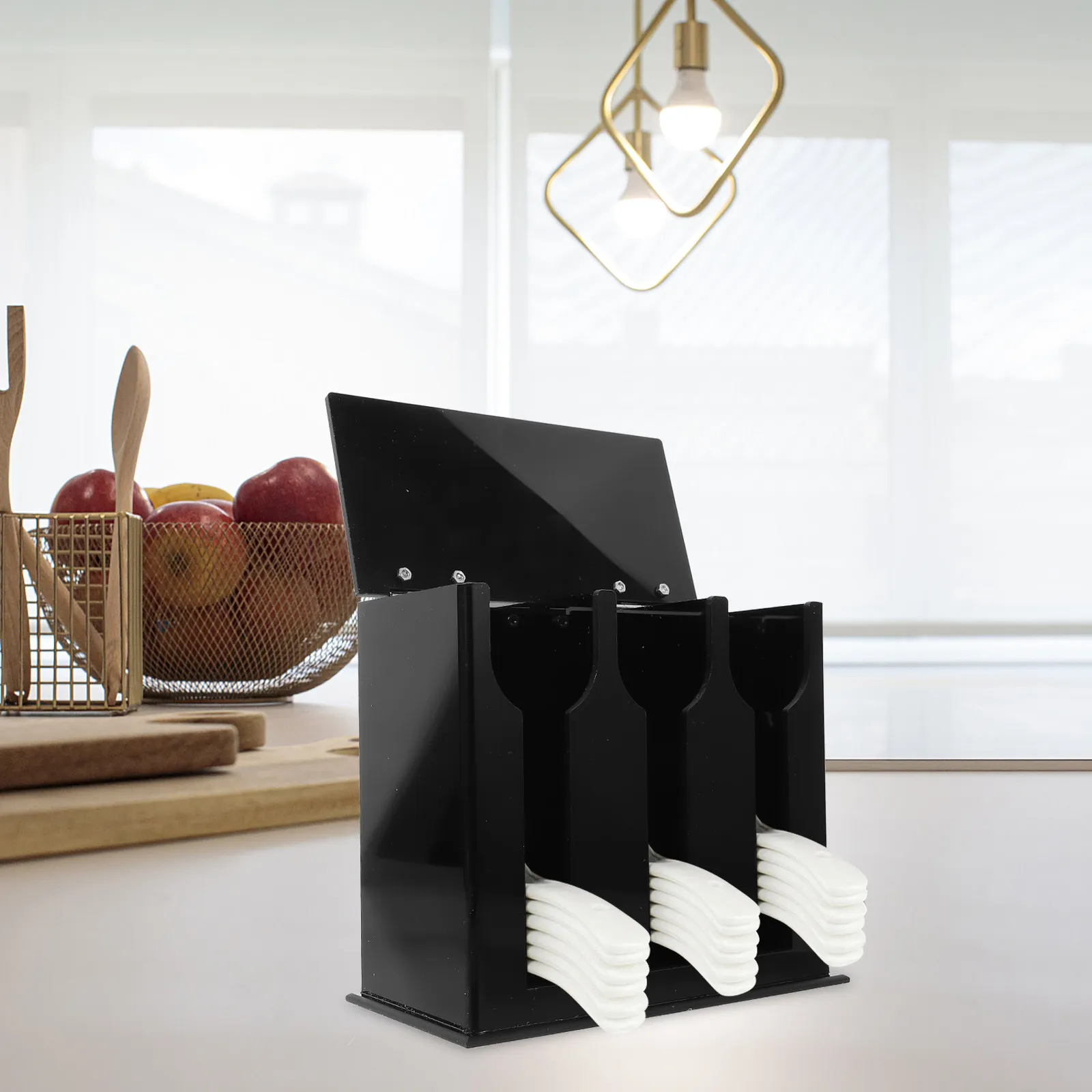 High Grade Acrylic Spoon Rack Sophisticated Utensil Stand for Large Small Spoons Ladles Soup Scoops Table Decoration Kitchen