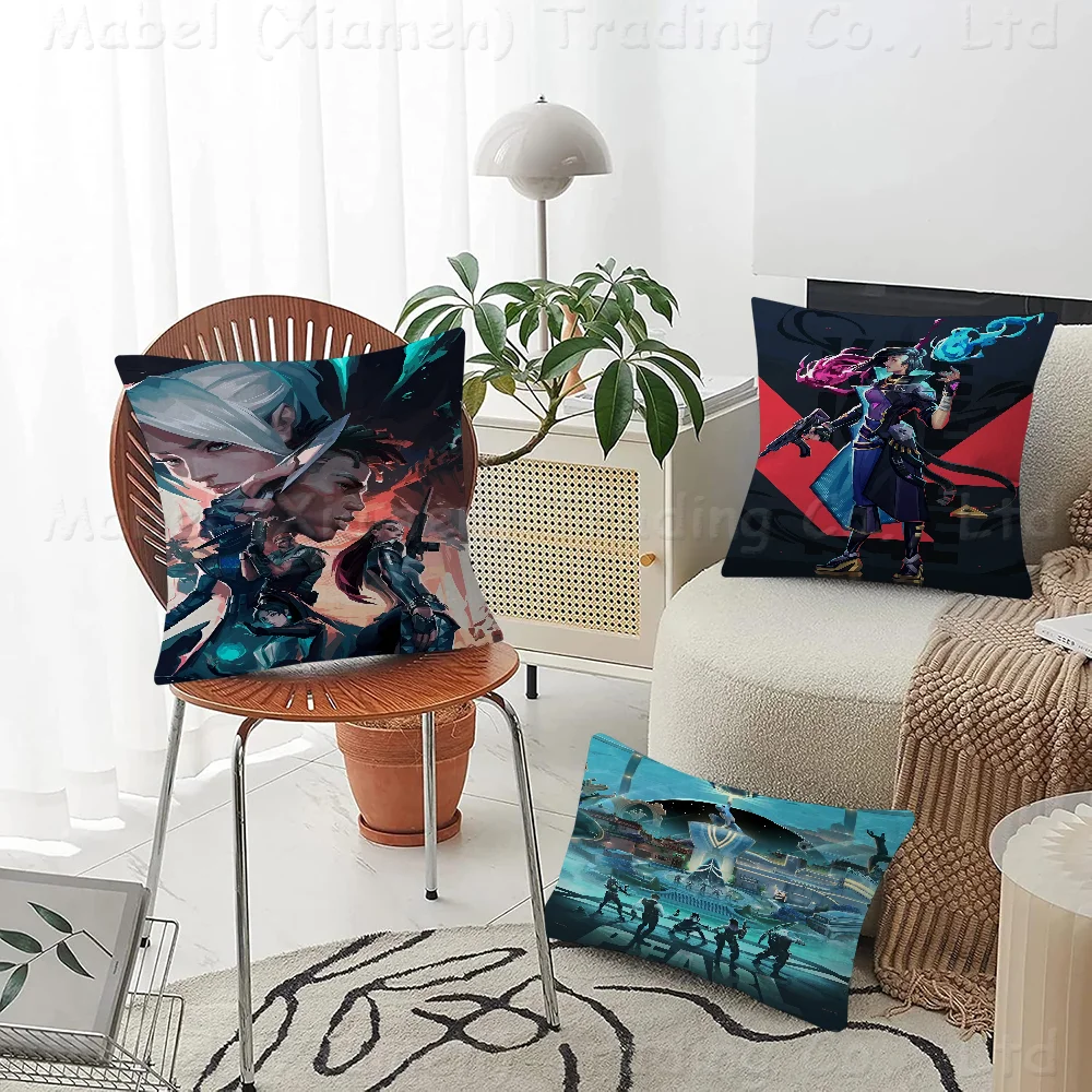 Anime Game V-Valorant Pillow Gift Home Office Decoration Bedroom Sofa Car Cushion Cover Case 45x45