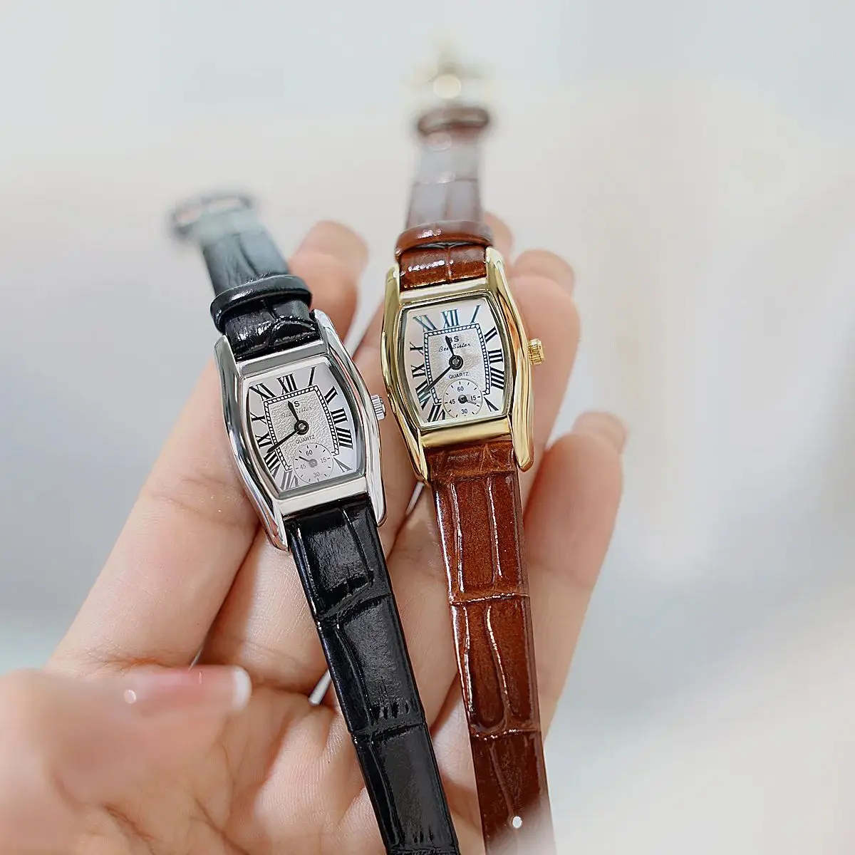 Женские часы, коричневый кожаный ремешок, элегантные брендовые наручные часы высокого качества в стиле ретро, деловые золотые часы, подарок для подруги
