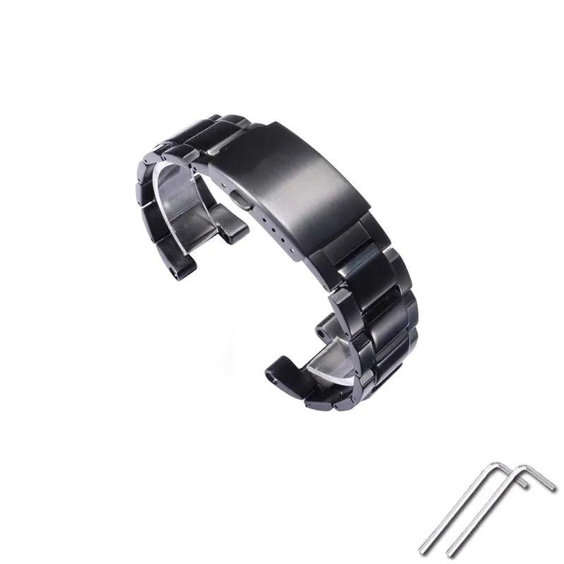 Watch Accessories Men's rubber watch band Compatible for GST Heart of Steel B100 GST-S110/W300/410 Women's Stainless steel strap