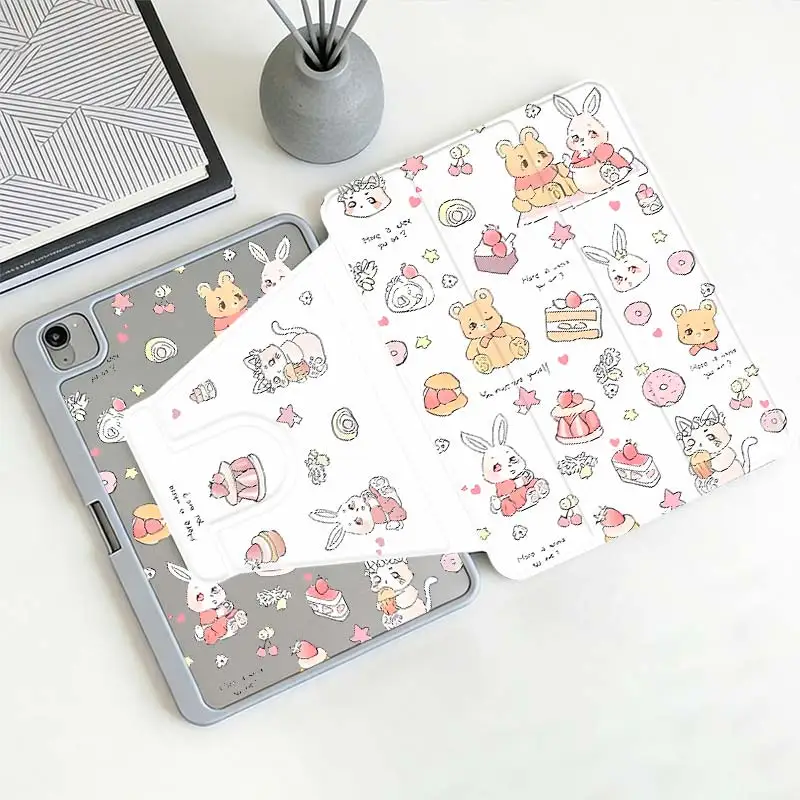 Tri-Fold 360° Rotation Smart Case For IPad Mini6 8.3 Pro 10.5 Pro11 iPad A16 2025 11 Air11/13 iPad 10.2 7/8/9 4/5 10.9 10th