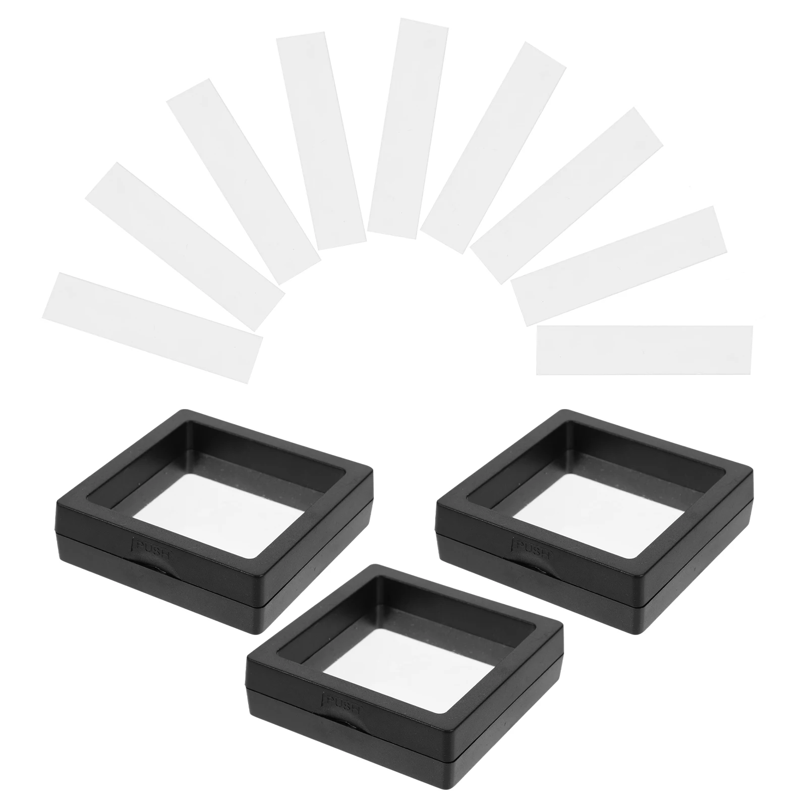 

Small Acrylic Display Strip False Nail Container Presentation Black Abs Art Tools Storage Holder