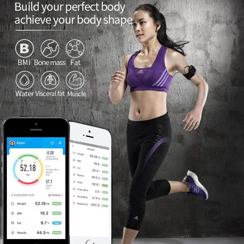 Smart Body Fat Scale - Bluetooth BMI Analyzer with Wireless Digital Display - Comprehensive Health Insights Fitness Accessories