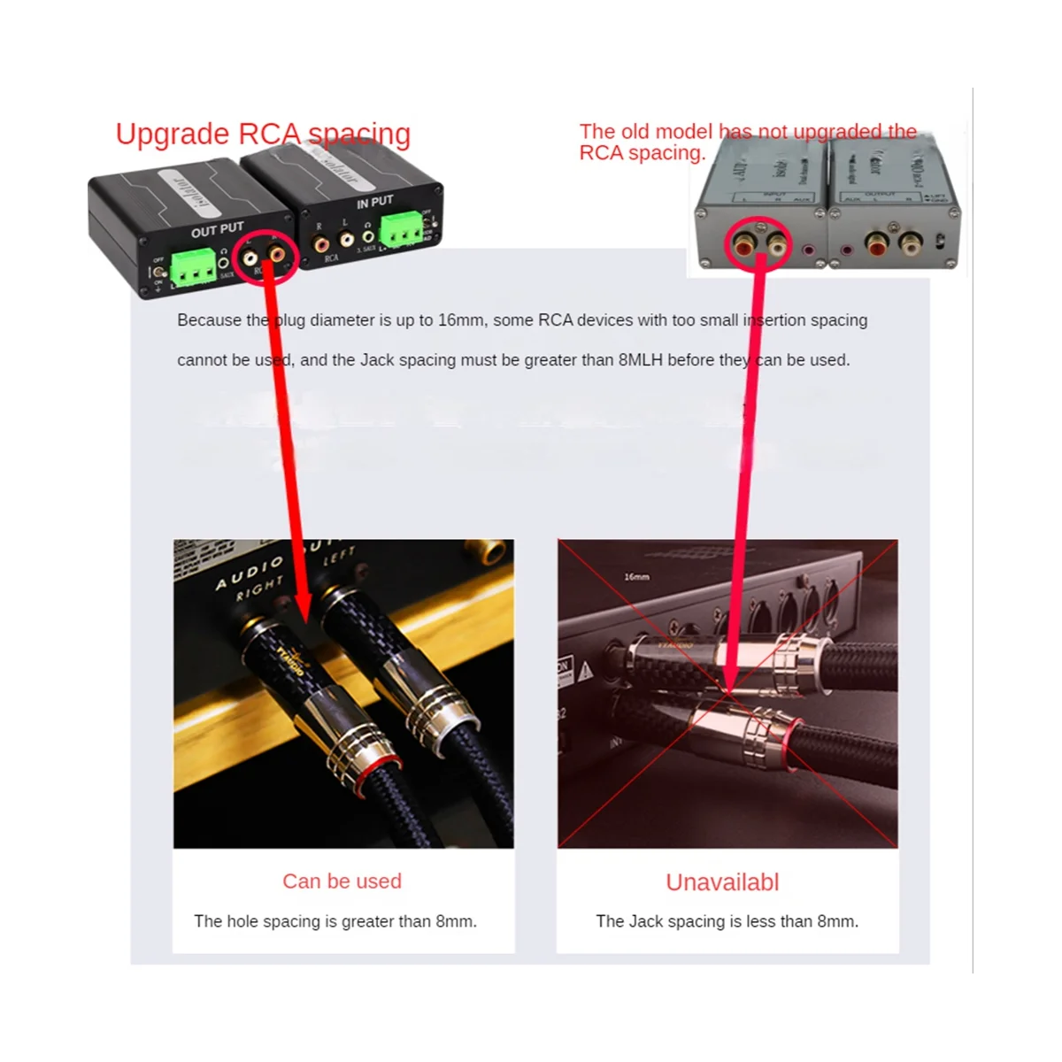 GX303 Multifunction Audio Isolator 3.5 AUX RCA Audio Signal Isolator Noise Filter Remover Ground Loop Noise Isolator