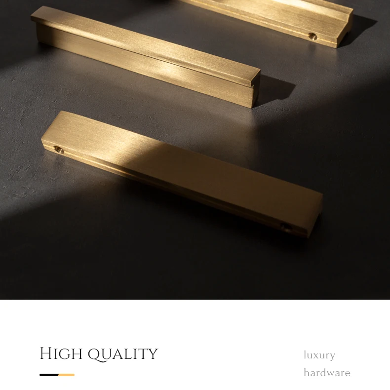 Long brushed brass furniture handle — supplier illustration 4