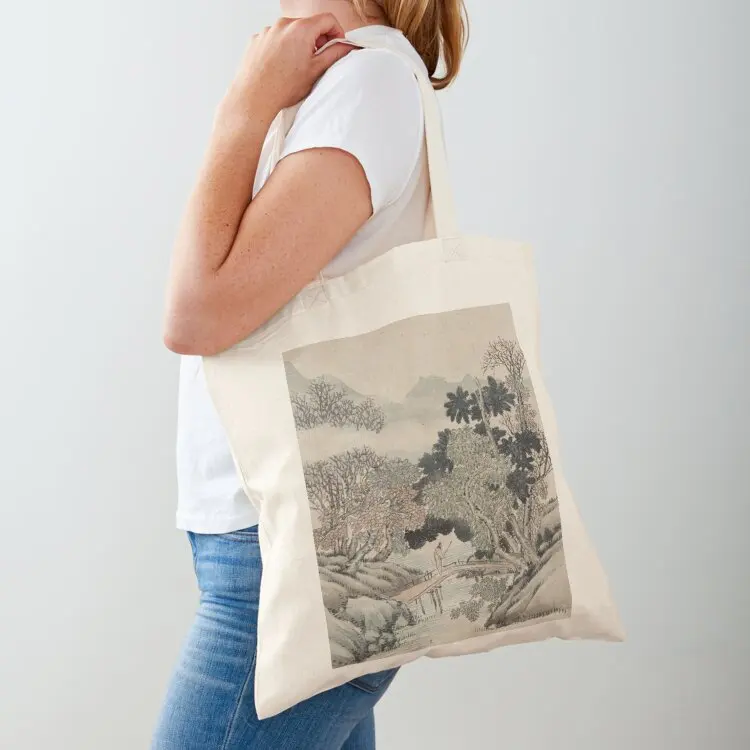 Vintage Japanese Landscape Painting Tote Bag