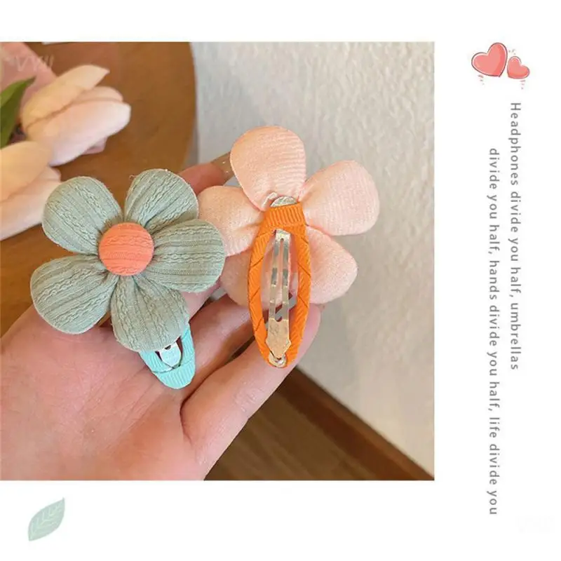 Bb Clip Fashion Cute Bangs Clip Children Hair Accessories Flower Hairpin New Style High-quality Fabric Baby Hairpin Baby Product