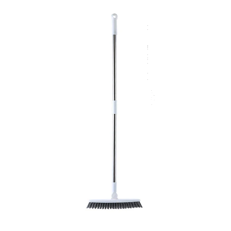 1pc Bathroom Floor Brush For Hotel, Hard Bristle Scrub Brush, Long Handle Bathroom Tub And Tile Cleaning Brush, Without Dead End