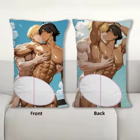 R18+ Dakimakura Anime Great KING Pillow Cover Sofa Cushion Double-side Print Throw Pillow Case 40X60cm