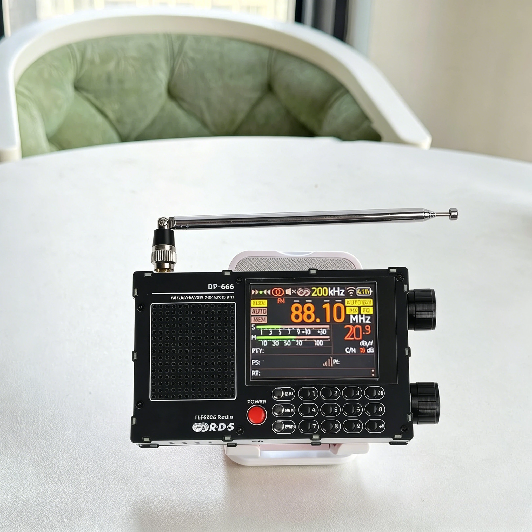 DP-666 TEF6686 Radio High Sensitivity Full Band FM AM LW MW SW Shortwave ESP32 RDS 2.8 inch IPS LCD DEEPELEC