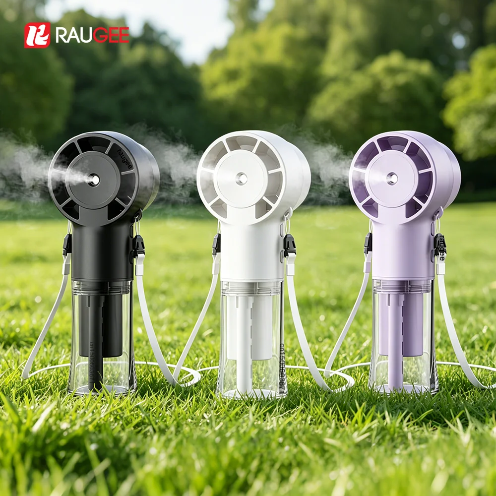 Tragbarer Mini-Luftbefeuchter-Ventilator, USB-Handventilator mit Wassernebel, wiederaufladbarer persönlicher Sprühventilator, kleiner Handventilator für Reisen im Freien