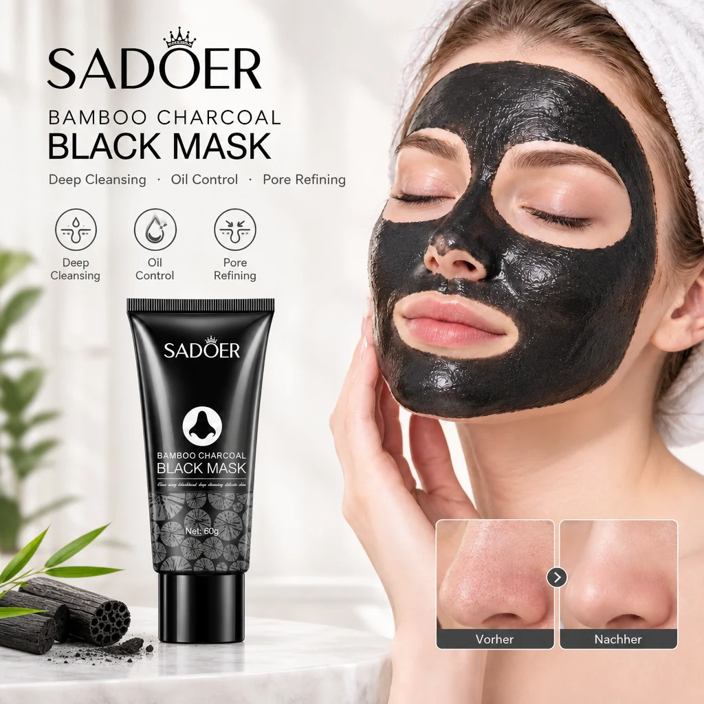 Facial Black Mask Deep Cleansing Oil Control Pore Refining Face Mask Remove Impurities Shrink Pores Smooth Skin Skin Care Mask