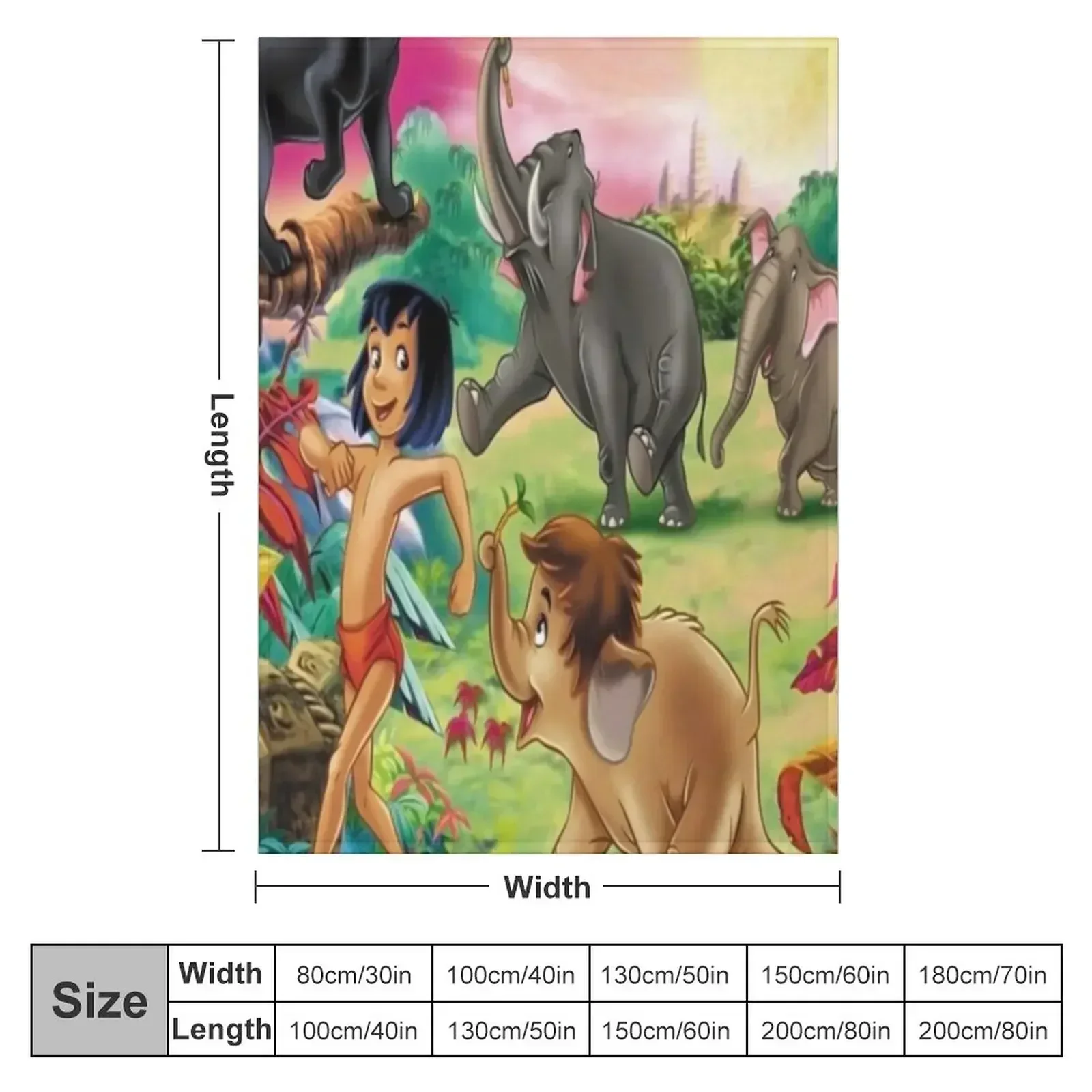 Baloo & Mowgli The Jungle Book Throw Blanket Softest for babies Multi-Purpose Blankets