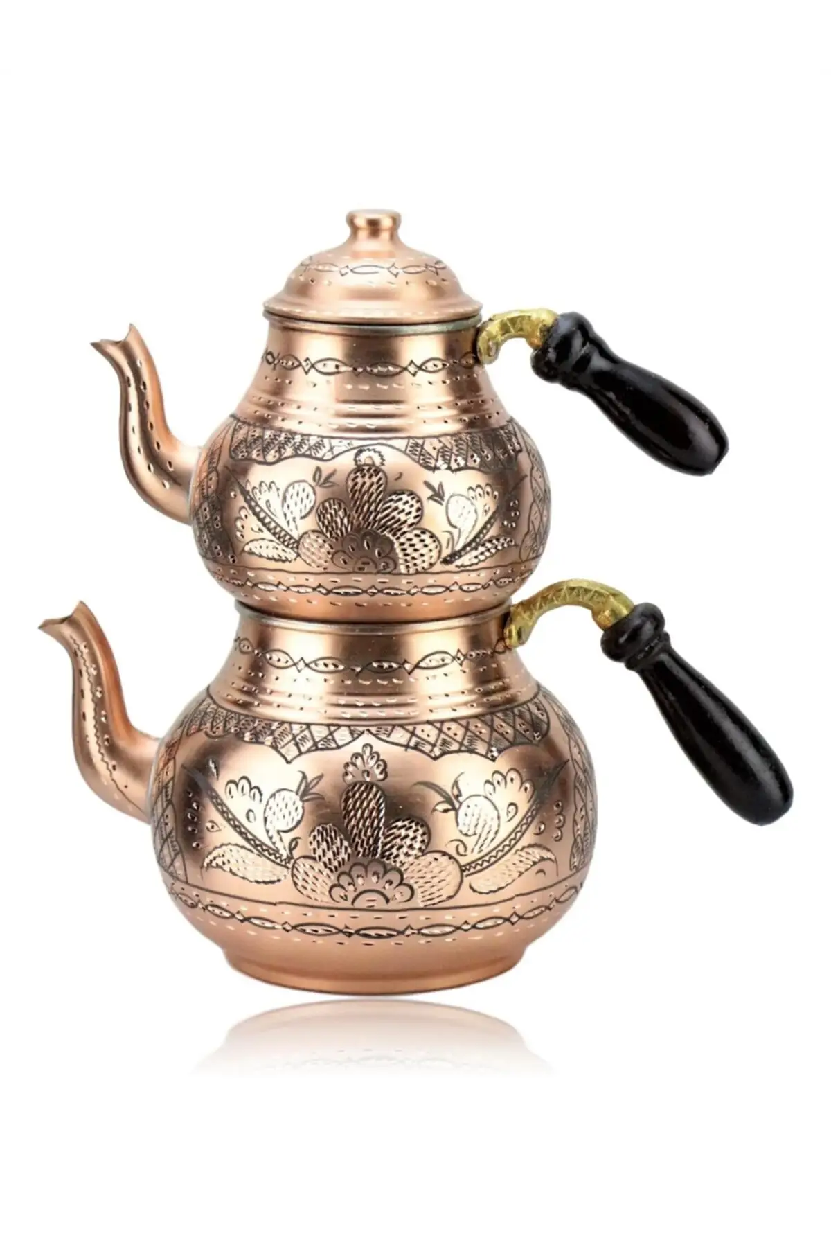 

DOLBOVI copper teapot thick Eskitme 5-6 person 2,4 Lt Cooper Tea Pots Handmade